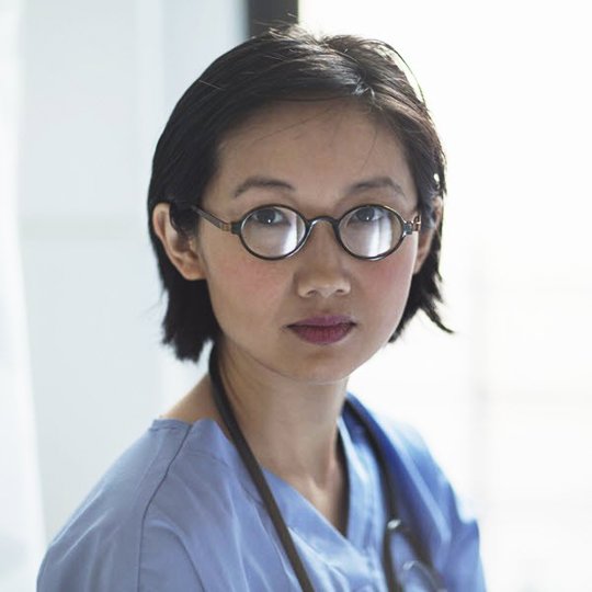 female doctor looking at the camera