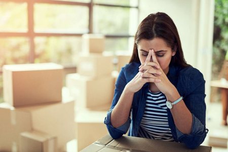 woman in stress