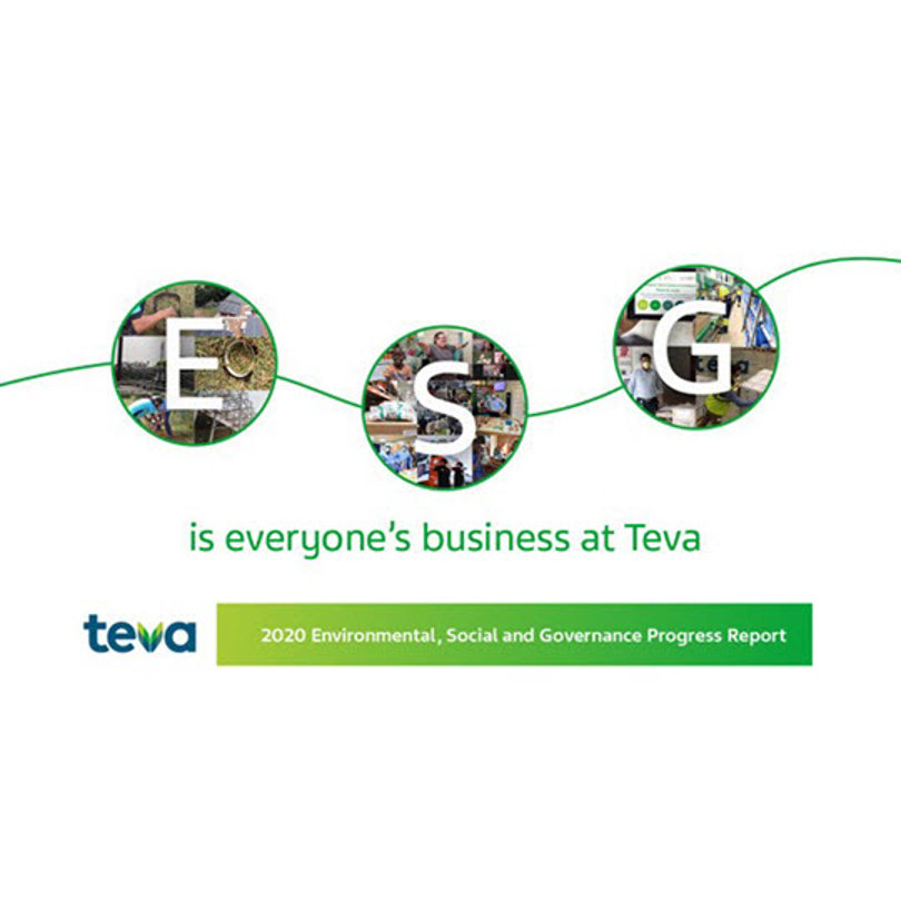 ESG is everyone's business at Teva. Teva 2020 Environmental, Social and Governance Progress Report