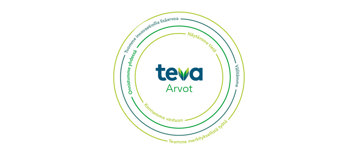 Teva Arvot, Näytämme tietä, Kannamme vastuun, Onnistumme yhdessä, Tuomme innovaatioilla lisäarvoa, Välitämme, Teemme merkityksellistä työtä
