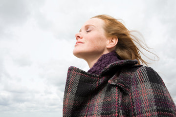 Woman enjoying the wind