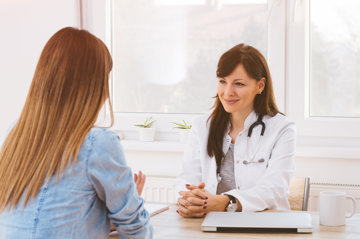 Doctor and patient talking