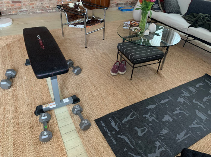 A home gym setup