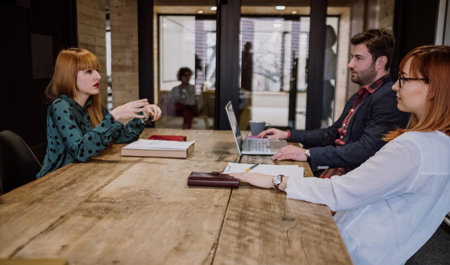 People having a meeting