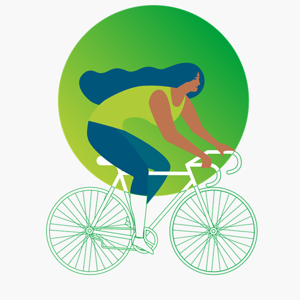 Woman biking icon