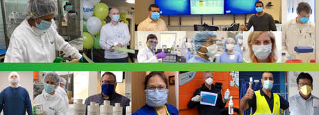 lot of people with protective masks