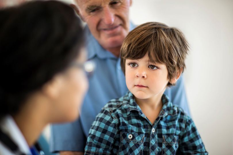 Doctor with little child