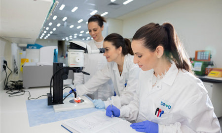 Teva employees working.