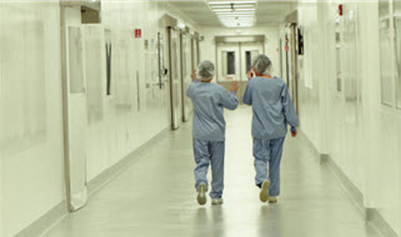 Factory women in the hall