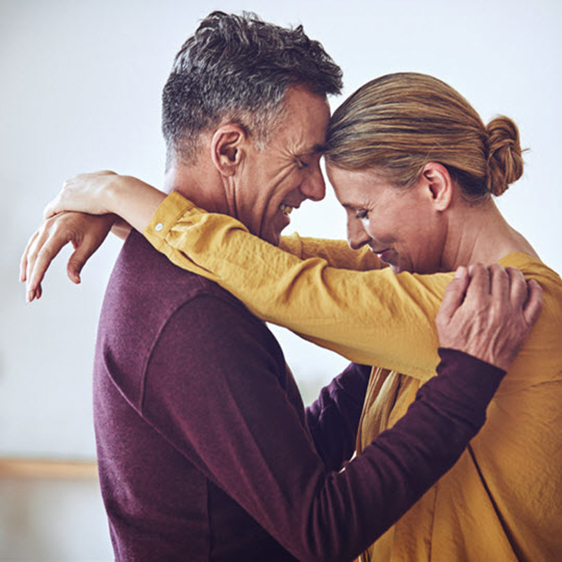 Couple hugging