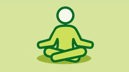 user meditating icon