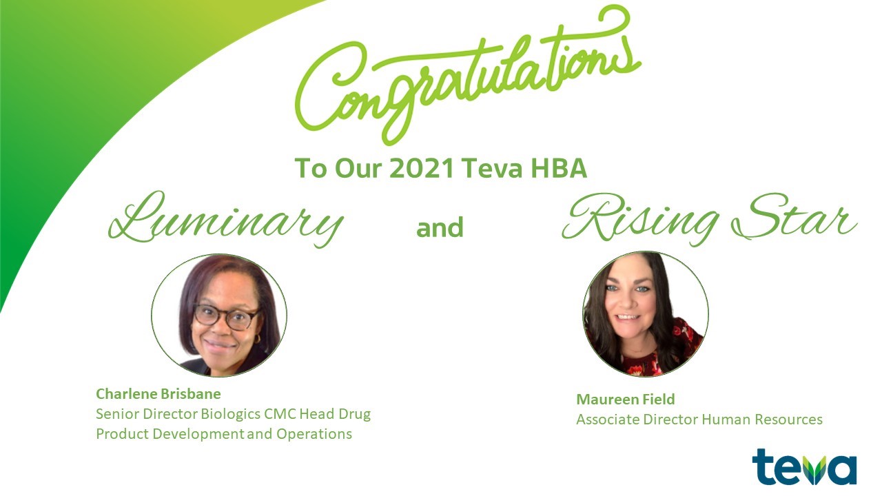 Congratulations to our 2021 Teva HBA - Luminary and rising star